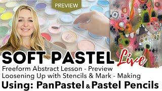 Abstract Painting Techniques: PanPastel, Pastel Pencils & Stencils | Lesson Preview