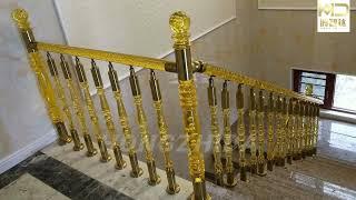 HL-210 acrylic stair baluster in golden color