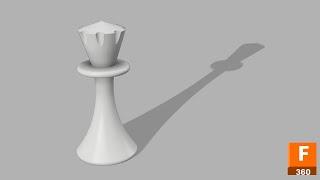 How to make a queen chess piece in Fusion 360