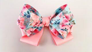 How to make a bow with ribbon | Bow ribbon hair clip tutorial easy