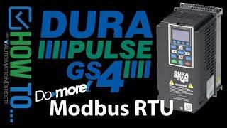 Connect a Do-more PLC to a GS4 VFD via Modbus RTU from AutomationDirect