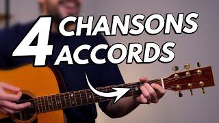 4 CHANSONS des années 80 avec 4 ACCORDS FACILES (tuto guitare)