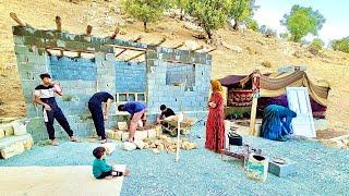 🪨🫕"Amir and family: Building Beautiful Stairs for Our New Home & Taking the Goats to the Pasture"