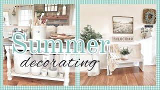 SUMMER VINTAGE HOME DECOR IDEAS  MODERN FARMHOUSE DECORATE WITH ME