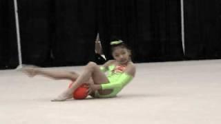 [Distorted] 10-yr-old Elena Ball at 2010 US National Rhythmic Gymnastics