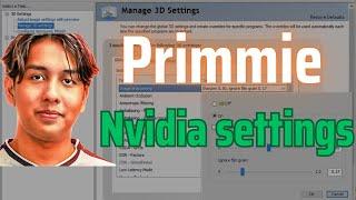 Primmie - Nvidia settings 2024