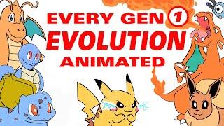 Every Gen 1 Pokemon Evolution Animated!