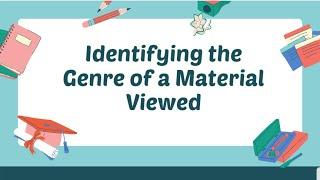 Identifying the Genre of a Material Viewed