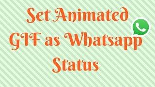 How to Set Animated GIF as Whatsapp Status