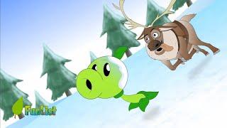 Plants vs Zombies 2: snow pea ages animation.