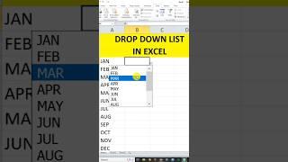 Drop down list in excel|#shorts #trending #viral #subscribe