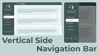 Vertical Side Navigation Bar using HTML CSS and Javascript  || SideBar Menu