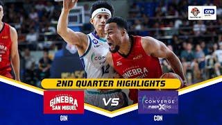 BRGY. GINEBRA vs. CONVERGE | 2ND QUARTER HIGHLIGHTS | QUARTERFINALS | PBA SEASON 49 PHILIPPINE CUP