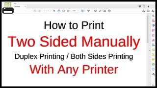 How to print Two-Sided Manually: Duplex Printing l Both Side Printing | With Any Printer