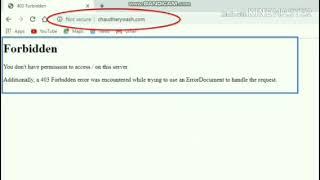 Forbidden you don't have permission to access/ on the server