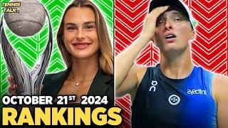 Sabalenka Overtakes Swiatek at No. 1 | WTA Finals 2024 Set | Tennis Rankings