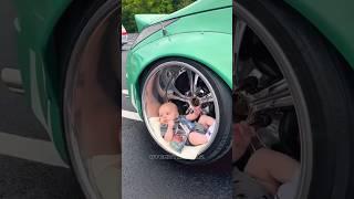Baby Nissan 350z  Camber green  #automobile #nissan350z #edit #jdm #cars #shorts