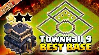 th9 base with link/best bases + proof replay (Clash of Clans)