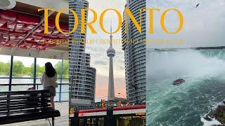 TORONTO TRAVEL VLOG  I exploring downtown, niagara falls, toronto islands, cafes + matcha lattes