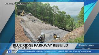 Blue Ridge Parkway rebuild underway south of Asheville
