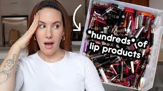 this is the biggest declutter I've *ever* done! (decluttering my lip products...finally)