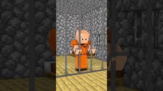 Help Herobrine Escape Prison Challenge (Bones - Imagine Dragons)  #minecraftshorts #herobrine #fypシ