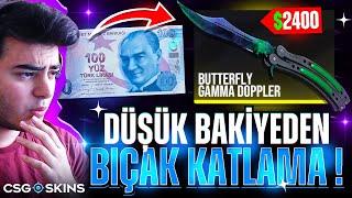 DÜŞÜK BAKİYE İLE BIÇAK KATLAMA YAPTIM !! - Csgoskins Promo Code 2024