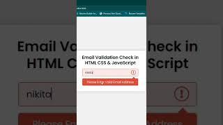 Email validation #coding #css #javascript #learning #projects #animation @codingwithnikita