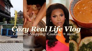 COZY REAL LIFE VLOG - cooking - shopping - chitchat - hubby gives home pedi & MORE VLOG #11