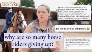 Why are so many horse riders giving up? EquestRHIan Analysis, Riding With Rhi