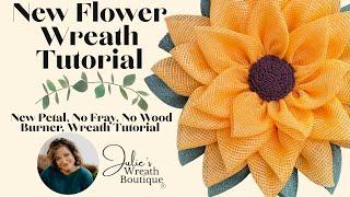 No-Fray Flower Wreath Tutorial: Easy DIY Flower  With No Wood Burner Needed! Beginner Friendly DIY