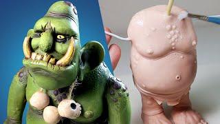 Sculpting a MOUNTAIN TROLL! Character Design Polymer Clay Tutorial | Ace of Clay