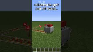 minecarts got out of hand..  #minecraft #roadto15k #minecarts #new #lifesteal #update