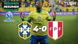 Resumen y goles | Brasil 4-0 Perú | CONMEBOL-Eliminatoria 2024 | TUDN