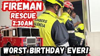 SCARY FIREMAN RESCUE ON OWEN'S BIRTHDAY in Spain!