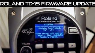 How to update the Firmware on the Roland TD-15 Module