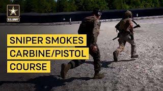 Watch this sniper from the 75th Ranger Regiment absolutely smoke the Carbine/Pistol course!