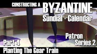 Constructing A Byzantine Sundial-Calendar - Part 4 (Depthing & Planting The Gear Train)