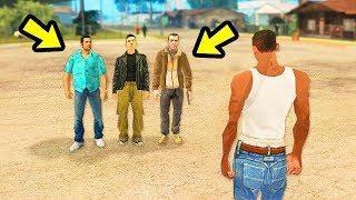 ЧТО БУДЕТ ЕСЛИ К СИДЖЕЮ ПРИЕДУТ ГЛАВНЫЕ ГЕРОИ ИЗ ДРУГИХ ЧАСТЕЙ GTA... В GTA SAN ANDREAS?