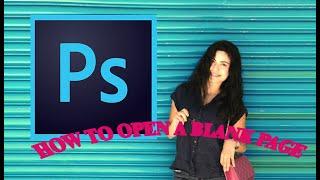 How to open a blank image on photoshop and create a poster