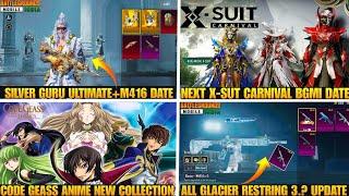 Next X-Sut Carnival Bgmi | M416 Glacier Back Bgmi | Silver Guru Back Bgmi? | Code Geass Anime x Pubg