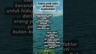 Fakta unik kelahiran bulan september#shorts #fakta #videotranding #faktaunik