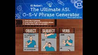 ASL Sentence Maker (OSV)