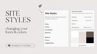 Site Styles | Changing Fonts and Colors of your Squarespace Website