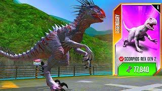 NEW HYBRID SCORPIOS REX GEN 2 X3 MAX LEVEL 40 | JURASSIC WORLD THE GAME