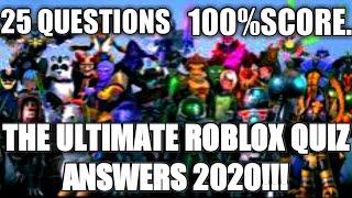 Ultimate Roblox Quiz-Diva Answers 2020.