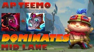 AP TEEMO DOMINATES MID LANE!! MOST DMG W/ 2 ITEMS!! SHROOMS OP!! TEEMO IS OP!