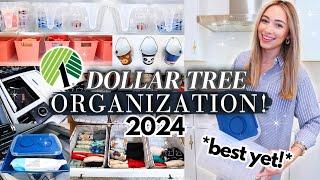  2024 DOLLAR TREE ORGANIZATION IDEAS! EXTREME Home Organization | EASY!