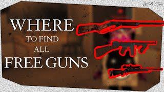 Where to find ALL FREE GUNS + GUN SHOWCASE Cult of the Cryptids Chapter Two |ORIGIN|