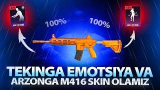 TEKINGA EMOTSIYA VA ARZONGA M416 GA SKIN OLAMIZ / PUBG MOBILE